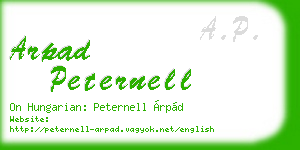 arpad peternell business card